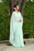 MULMUL AAFIA SILVER ZARI WORK CHIFFON SAREE MULMUL AAFIA SILVER ZARI WORK CHIFFON SAREE